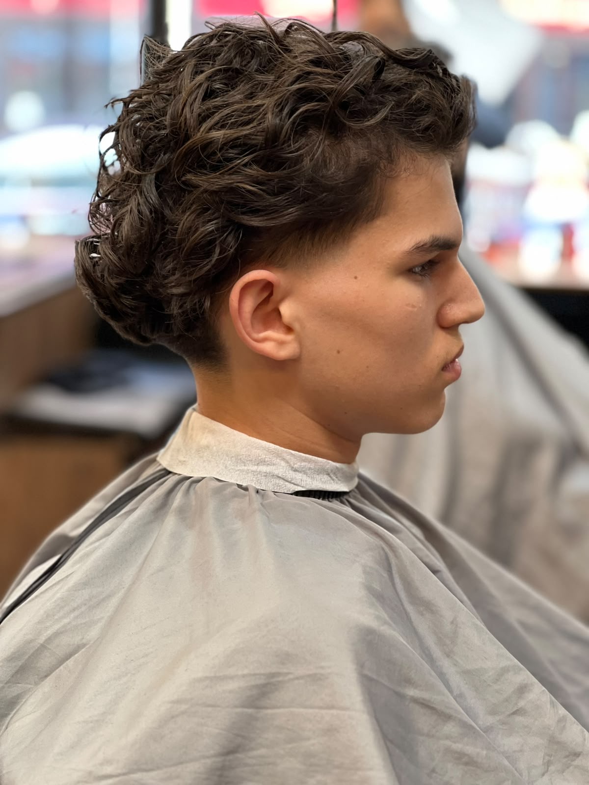 Curly Top & Low Fade